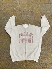Vintage Ball State University Cardinals Men’s Large Gray College Sweatshirt