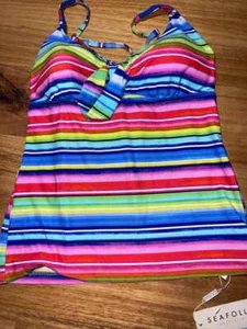 NEW WITH TAGS LADIES SEAFOLLY 70'S TANKINI TOP - Bild 1 von 5