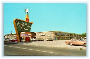 Postal Holiday Inn Downtown Fort Smith Arkansas años 50 automóviles - Imagen 1 de 2