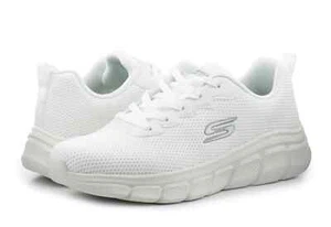 Skechers Bobs Flex Chill Edge Scarpe Uomo Sportive Memory Foam Off White Bianco - Foto 1 di 5