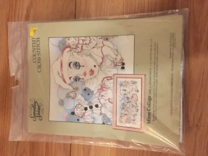 "Kit de punto de cruz contado MIME COLLAGE NUEVO vintage 1988 Candamar Designs 30 x 15" - Imagen 1 de 2