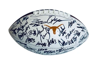 2024 TEXAS LONGHORNS TEAM SIGNED LOGO FOOTBALL COA 80+ AUTOS EWERS ARCH MANNING - Picture 1 of 3