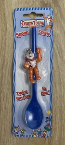 Pajita cuchara Tony the Tiger 2000 Kellogg Co. de colección --- ¡El doble de diversión en una! - Imagen 1 de 3