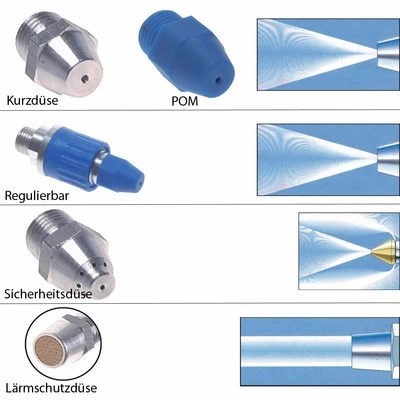 FITTINGSTORE Düsen für Ausblaspistolen Kurzdüse Regulierbar Sicherheitsdüse Lärmschutz Luft