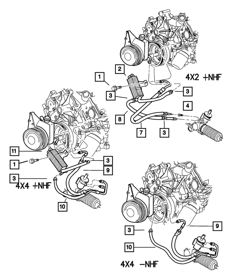 Manguera y enfriador de dirección asistida Mopar genuino 52106416AC Foto 1 de 1