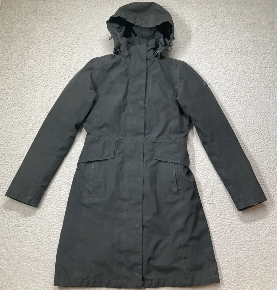 North Face Goose Down Arctic Jacket Women's XS Black Long Hooded Parka Coat - Image 1 of 4