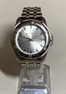 Chrome By Azzaro Men's Silver Tone Watch With Date Indicator Untested - Picture 1 of 8