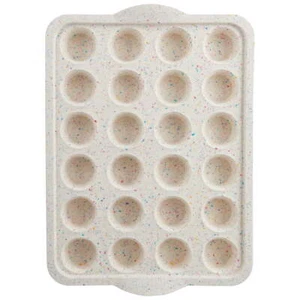 Trudeau Silicone 24 Count Mini Muffin Pan, Multi-Color Confetti, Dishwasher Safe - Picture 1 of 10