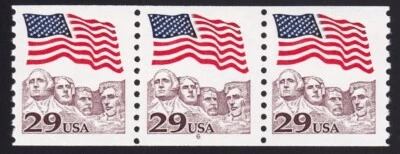 2523 Flag Over Mt. Rushmore PNC 3 Plate 6 Unused NH - Image 1 of 2