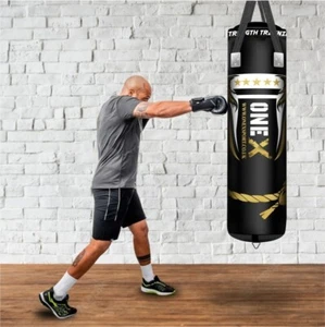 Punch Bag 5ft Filled Heavy Boxing Bag Kick Martial Arts Hanging Straps Leather. - Picture 1 of 10