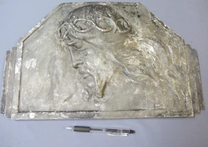 Sylvain S Norga scultura bronzo Gesù 10,5" x 17" lacrime corona di spine belga - Foto 1 di 11