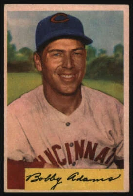 1954 Bowman #108 Bobby Adams VG/VGEX Reds 567727 - Image 1 of 2