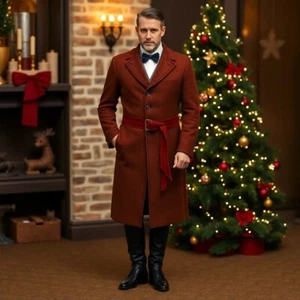 Men's 19th Century Brown Wool Frock Coat - Picture 1 of 4
