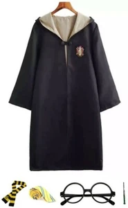Vestido dorado para casa de brujería y magia con bufanda gafas corbata y varita multit. Talla. - Imagen 1 de 1