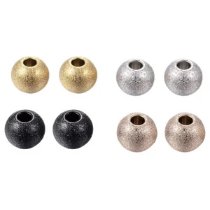 304 Stainless Steel Stardust Beads Round Spacer Beads Multi-Color 4-8mm - Picture 1 of 14