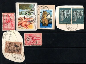 4272-GREECE 6 DIFFERENT GREEK RURAL POSTMARKS - Picture 1 of 1