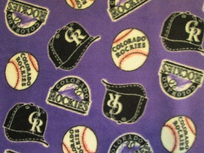 COLORADO ROCKIES MLB BASEBALL FLEECE FABRIC - Image 1 of 2
