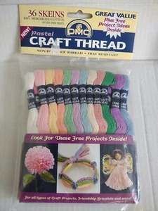 DMC Craft Thread 36 Skeins 10yd Floss Mercerized Cotton Pastel New Unopened --B3 - Picture 1 of 6