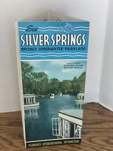 1950’s Underwater Fairyland SILVER SPRINGS Map Brochure Bridal Legend SB1 - Bild 1 von 6