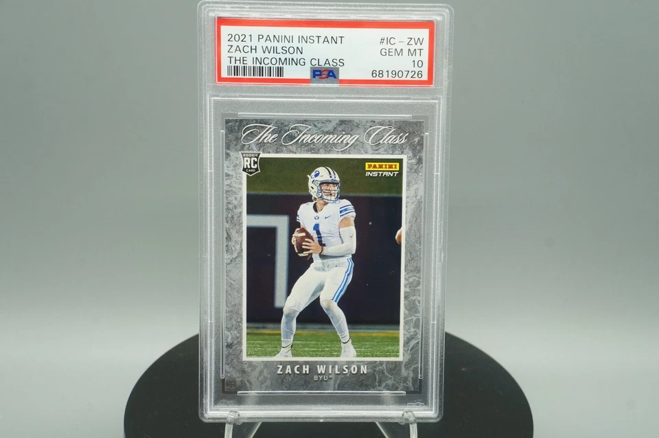 Zach Wilson 2021 Panini Instant #IC-ZW Incoming Class 1/3109 Rookie Card PSA 10 - Image 1 of 4