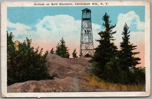 Postcard Bald Mountain New York Outlook Adirondack Mountains - Picture 1 of 2