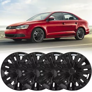 Set of 4 For VW Jetta 2011-2016 15" Car Wheel Cover Snap On Hub Caps Replacement - Picture 1 of 14