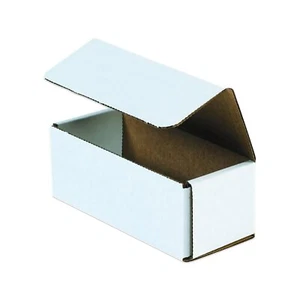 50 14" x 4" x 4" White Corrugated Mailers Tuck Flap Boxes Free Ship - Picture 1 of 1