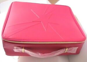 LANCÔME - Colorful Pink Cosmetics / Train Case - 12 x 10 x 3.5 inch. - NEW