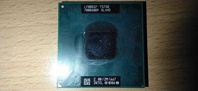 INTEL CORE 2 DUO MOBILE T5700 LF80537 SLA4E Socket P 2gHz - LF80537GF0412M - Photo 1/2