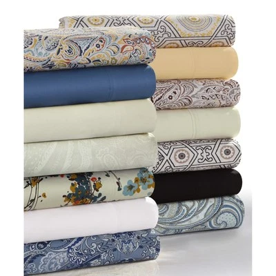 Solid/Printed 300 Thread Count Cotton Sateen Deep Pocket Bed - Image 1 of 4