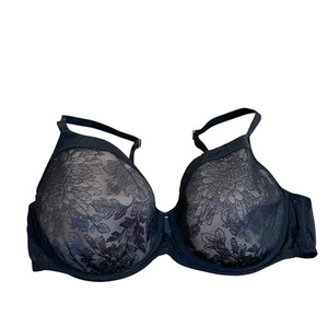 SOMA Black Lace Mesh Underwire Lightest Lift Modern Coverage Bra Size 38DD - Picture 1 of 5