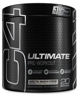 Pó pré-treino C4 Ultimate cone de neve ártico - pacote com 20 porções de 1, 06/2026 - Imagem 1 de 3