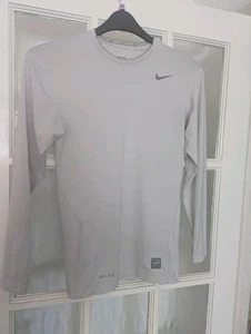 NIKE Pro Dri Fit First Layer White Mens Base Layer Football - Size Small - Picture 1 of 7