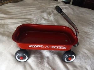 Mini Radio Flyer Little Red Wagon-13”x8” Metal Replica- Working -Toy Wagon - Picture 1 of 7