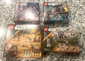 LEGO Star Wars Battle Pack Lote 75431/75345/75412/75373 - Imagen 1 de 2