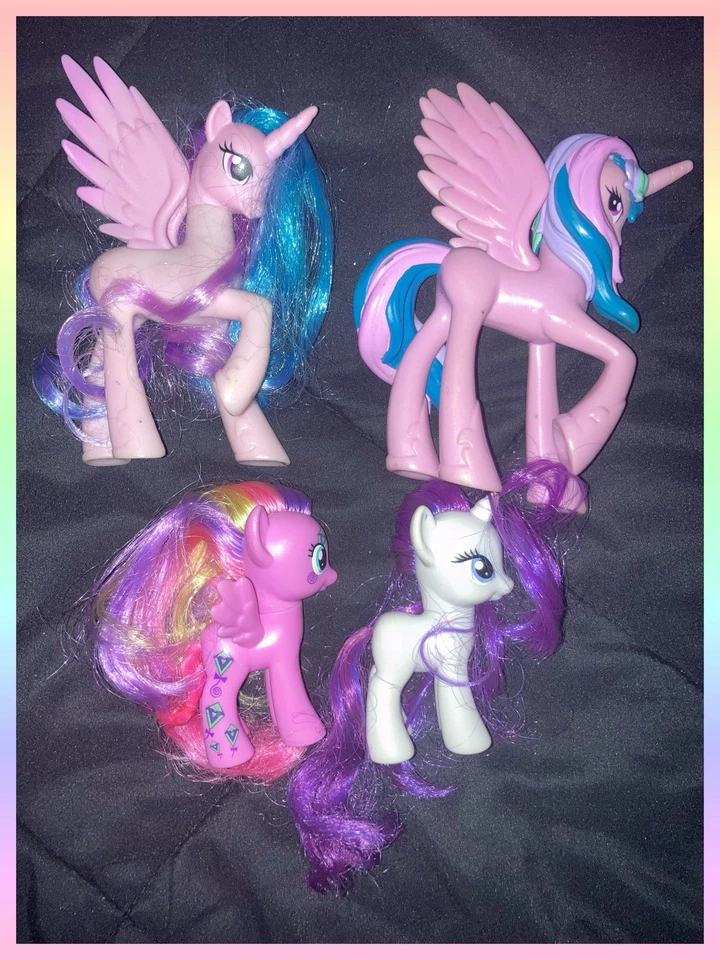 My Little Pony G4 FiM Lote de 4 Paquete Cepillables Skywishes Rareza Celestia Juguete Foto 1 de 4
