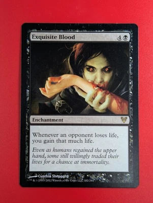 Exquisite Blood Avacyn Restored 102/244 MP+ MTG Rare Enchantment 2012 - Image 1 of 4