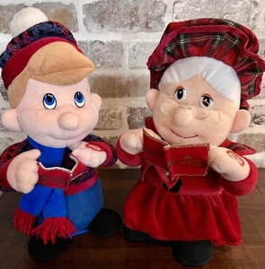 Set of 2 TL Toys Interactive Singing Christmas Carolers Vintage FOR PARTS ONLY - Picture 1 of 15