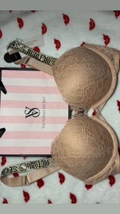Victoria's Secret Very Sexy Bombshell Push Up Bra Brown Shine Strap 32B NWT - Picture 1 of 3