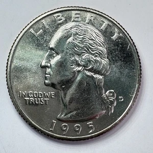 Moneda de 25c Washington Quarter 1995 D - Sin circular acuñada en Estados Unidos BU - Imagen 1 de 2