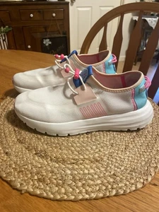Hey Dude Sirocco White Colorblock Cream Casual Shoes Slip On Women US Size 9 - Picture 1 of 8