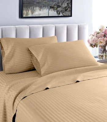 Fresh Home 1000 Thread Count 100% Cotton Striped Deep Pocket Sheet Set - Image 1 of 4