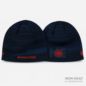 New England Revolution MLS Beanie Hat New Era Blue Black Knit One Size - Picture 1 of 6