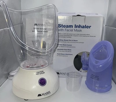 Mabis Steam Inhaler W/ Facial Mask, New, Soothing Sinus Relief & Facial Skincare - Image 1 of 4