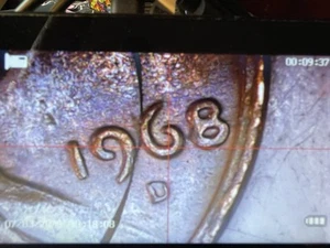1968 D Lincoln Memorial Strike Die Crack Error Penny Both Sides - Picture 1 of 3