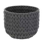Closed Weave Polyester Grey Decorative Storage Basket
