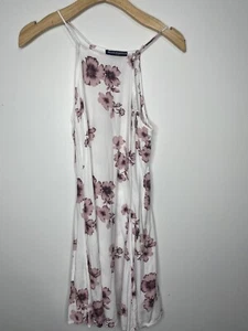 Womens Brandy Melville Jada Pink Floral Mini Slip Dress Rayon Halter Boho One Sz - Picture 1 of 3