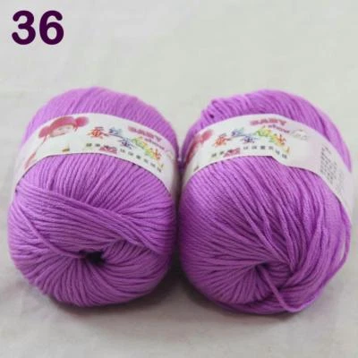 C Nuevo Moda 2 Hilos x50g Cachemira Seda Lana Prendas de punto a mano Tejido Bebé Hilo 36 Foto 1 de 4