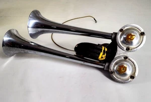 Duel Air Horn Signal Tone Trumpet Horn Michigan USA Working - Picture 1 of 8