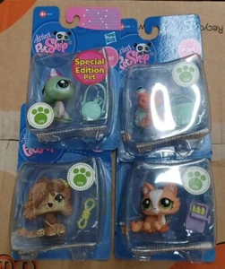 NEU Littlest Pet Shop Set 1865 Leguan 1866 Hund 1867 Einsiedler Krabbe 1868 Katze Neu im Karton - Bild 1 von 5